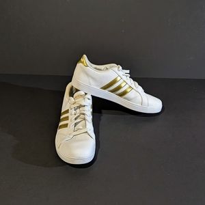 Adidas Superstar Foundation PGD 789006 White Gold Sneakers Shoes Size 6